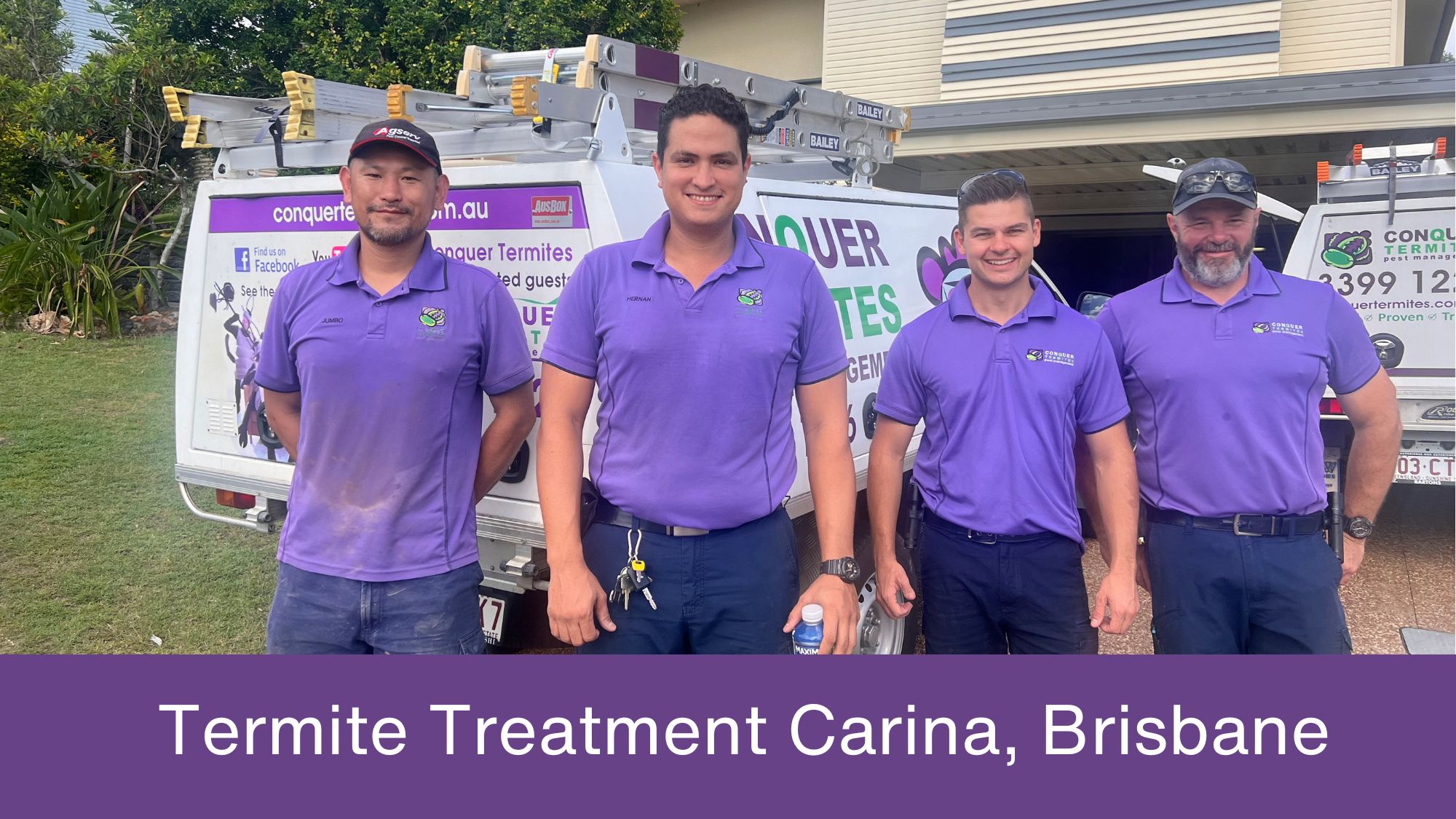 Happy Termite Treatment Crew in Carina, Brisbane