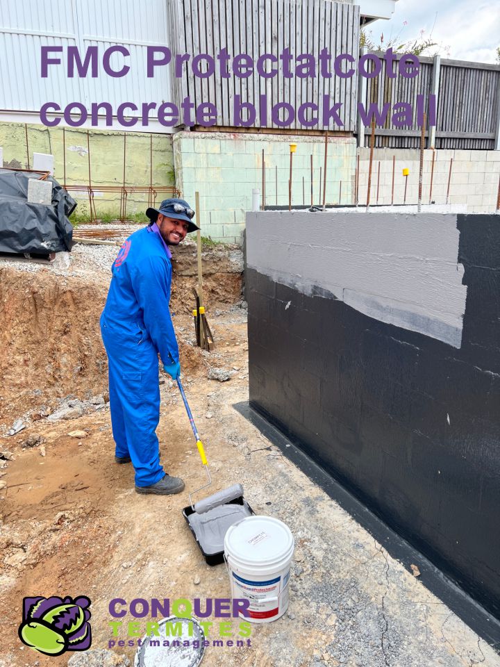 How to termite proof a concrete besser block wall 