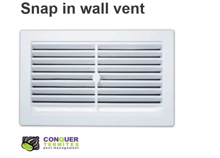 Snap in wall vent to check for termites in your wall