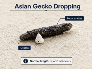 An image of Asian Gecko droppings