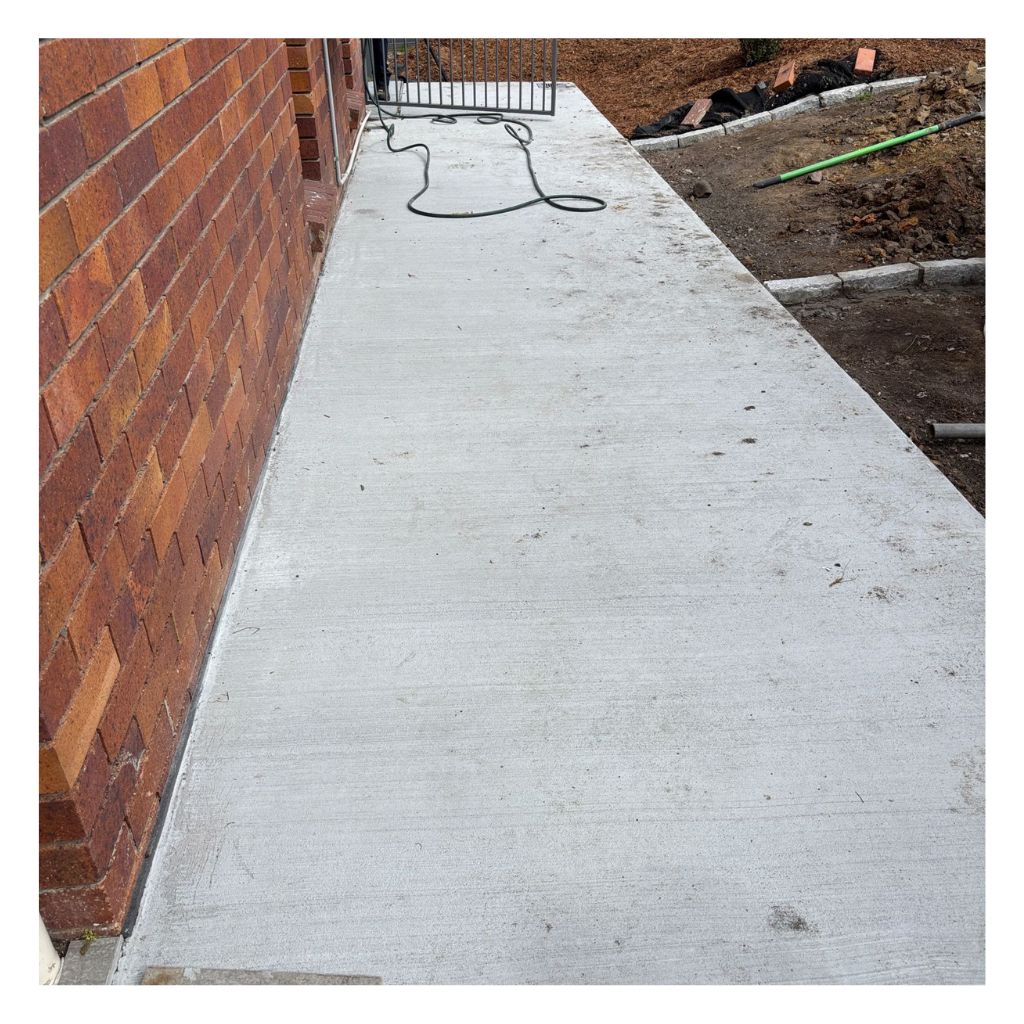 New concrete laid over a reticulation system we recently installed in Wishart Brisbane